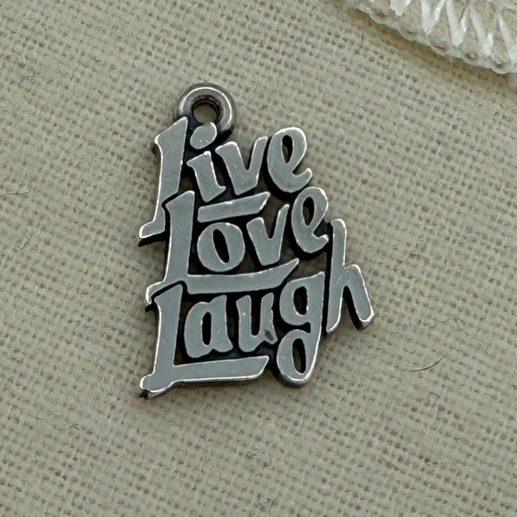 James Avery Retired Silver 'Live Love Laugh' Charm - Picture 5 of 5